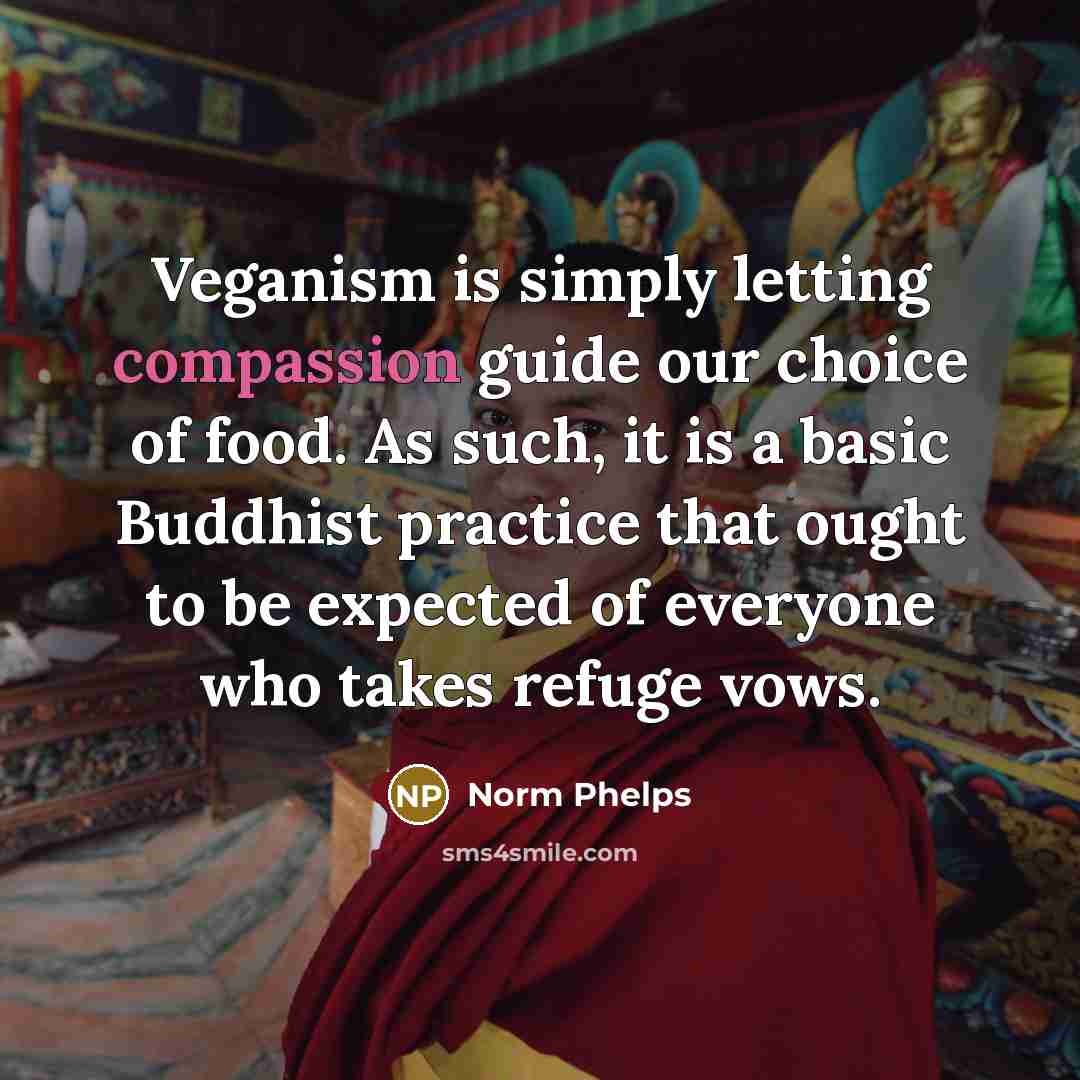 “Veganism is simply letting compassion guide our choice of food.…” quote by Norm Phelps