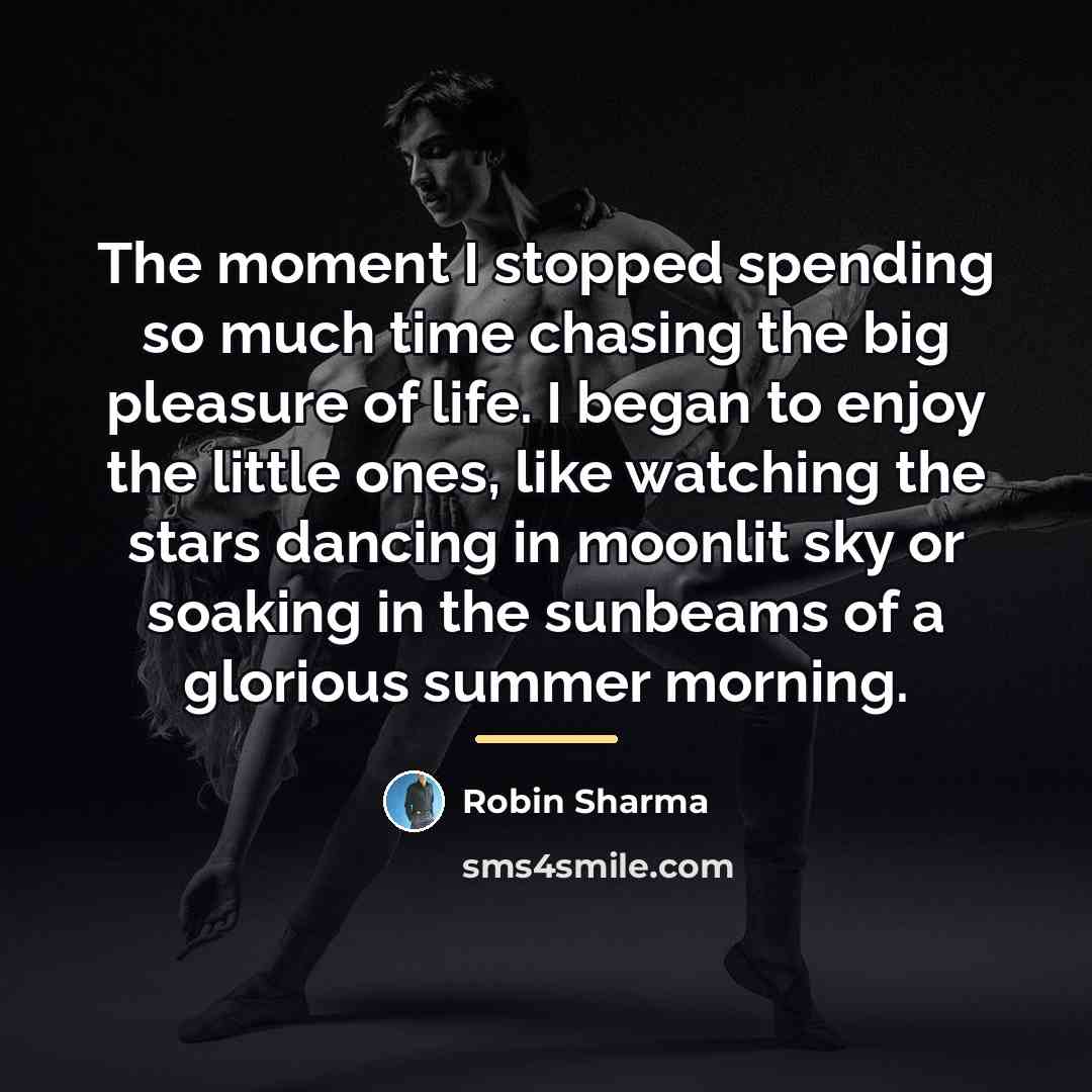 “The moment I stopped spending so much time chasing the…” quote by Robin Sharma