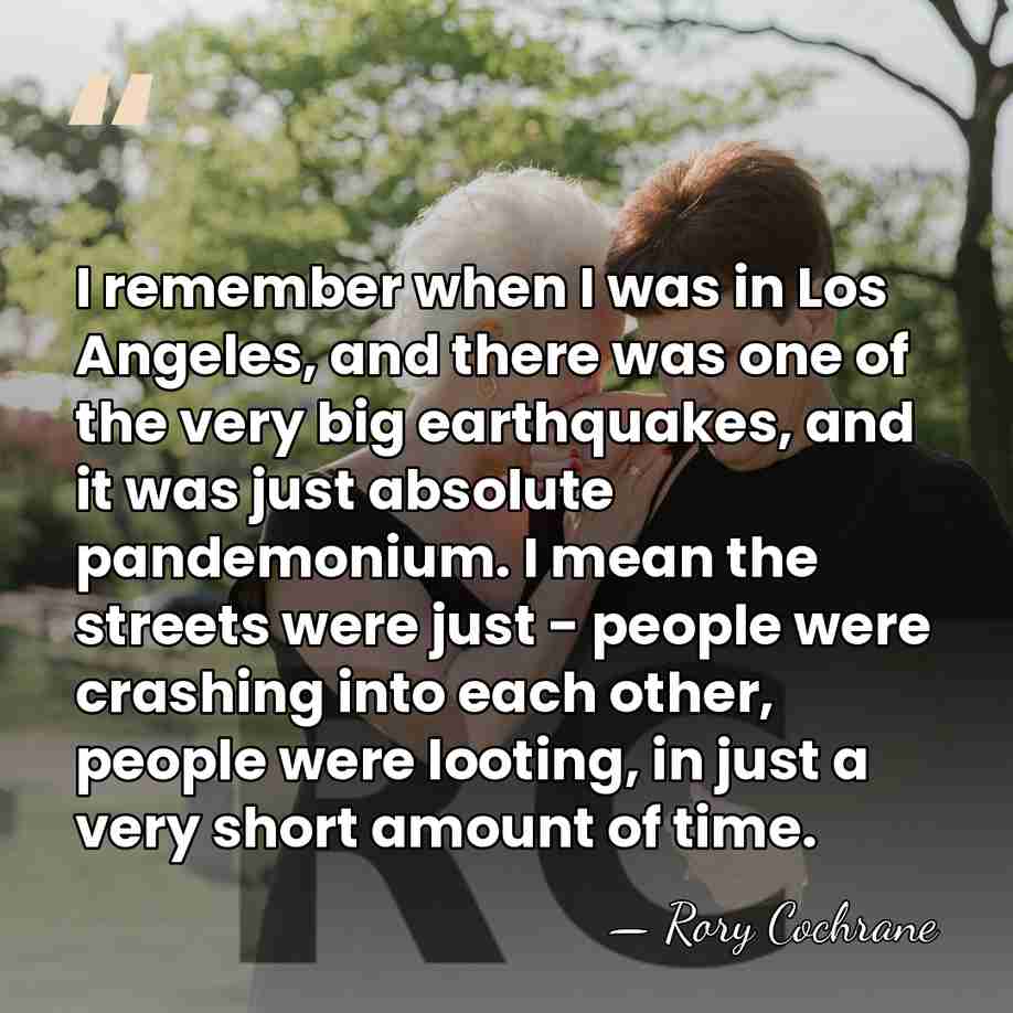 I remember when I was in Los Angeles, and there was one&hellip; - Rory Cochrane