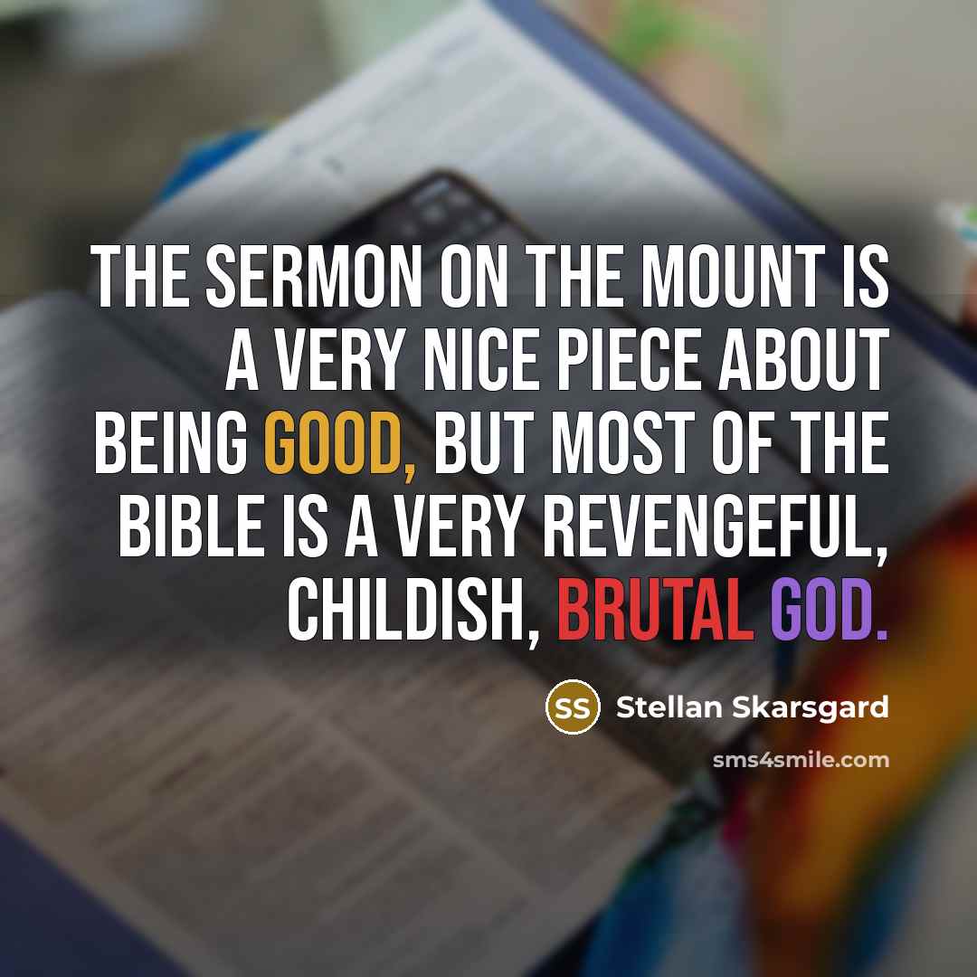 “The Sermon on the Mount is a very nice piece…” quote by Stellan Skarsgard