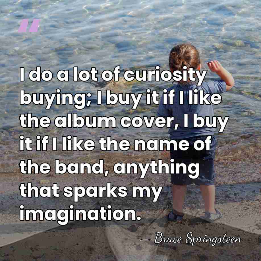 I do a lot of curiosity buying; I buy it if I&hellip; - Bruce Springsteen