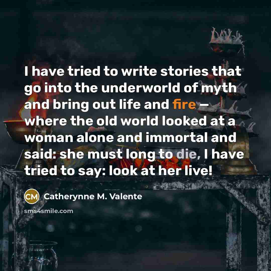 “I have tried to write stories that go into the…” quote by Catherynne M. Valente