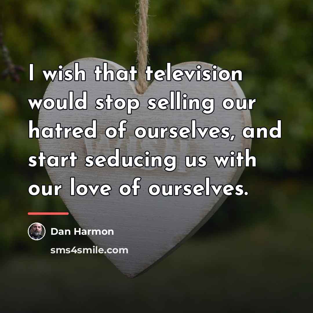 “I wish that television would stop selling our hatred of…” quote by Dan Harmon