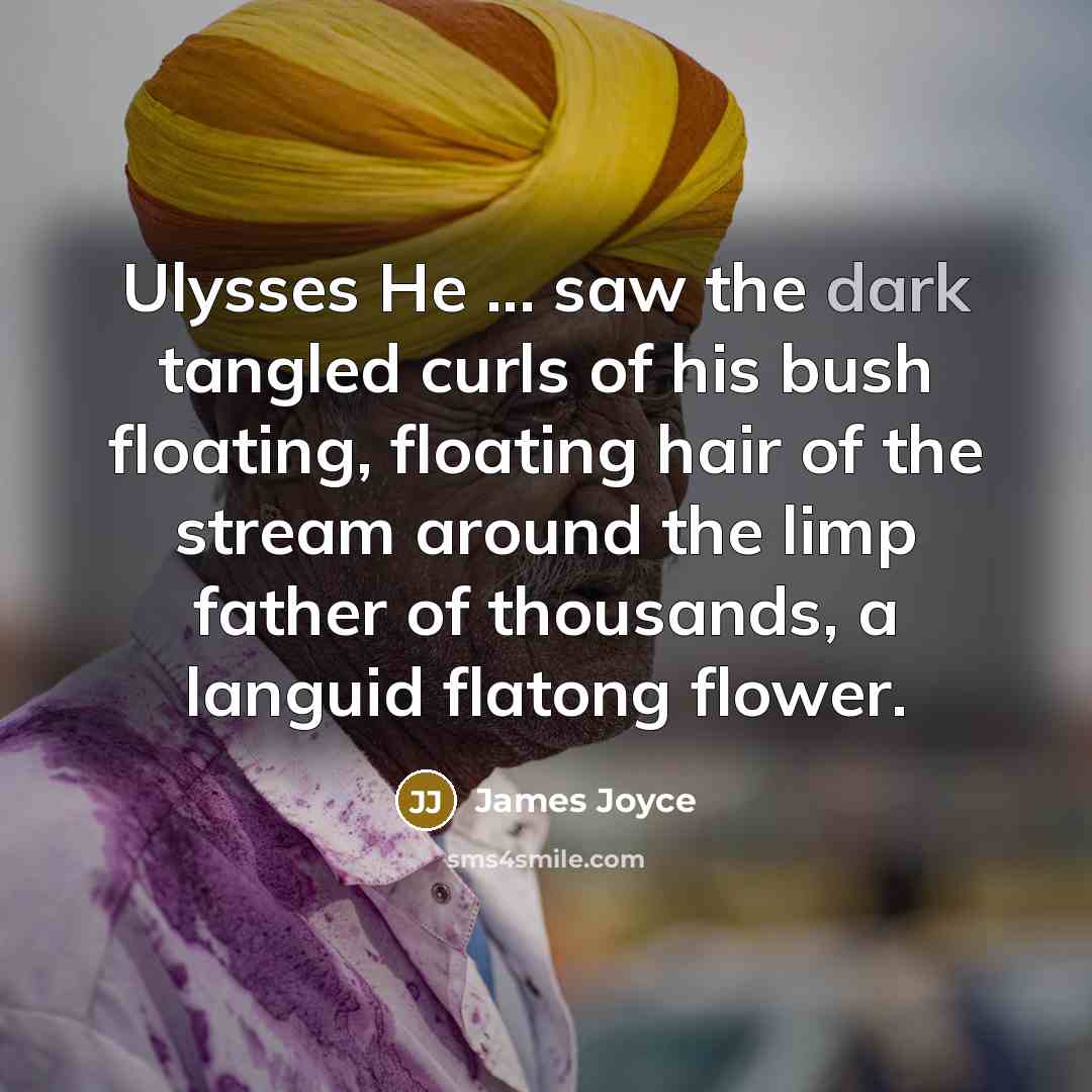 “Ulysses He ... saw the dark tangled curls of his…” quote by James Joyce
