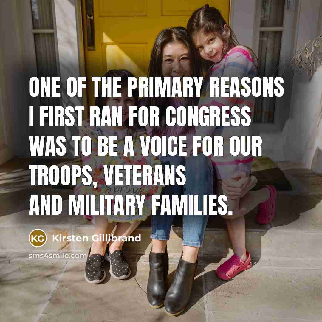 “One of the primary reasons I first ran for Congress…” quote by Kirsten Gillibrand