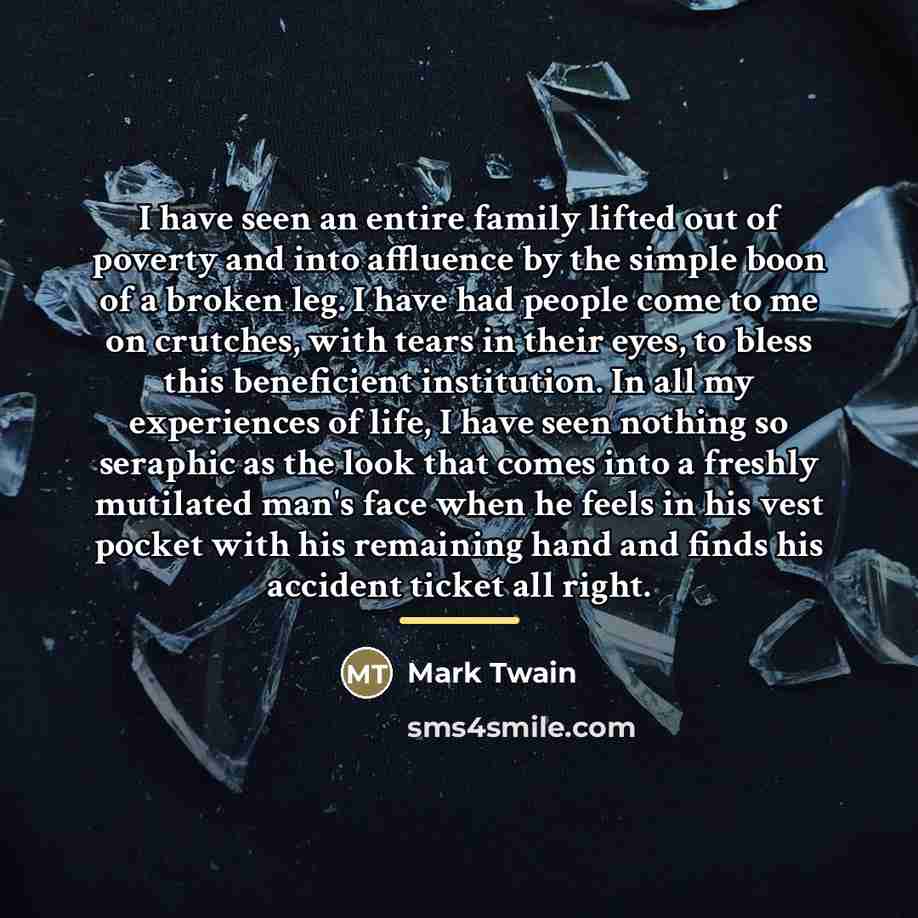 “I have seen an entire family lifted out of poverty…” quote by Mark Twain
