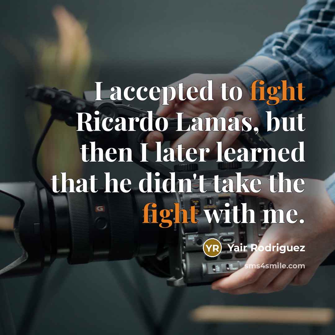 “I accepted to fight Ricardo Lamas, but then I later…” quote by Yair Rodriguez