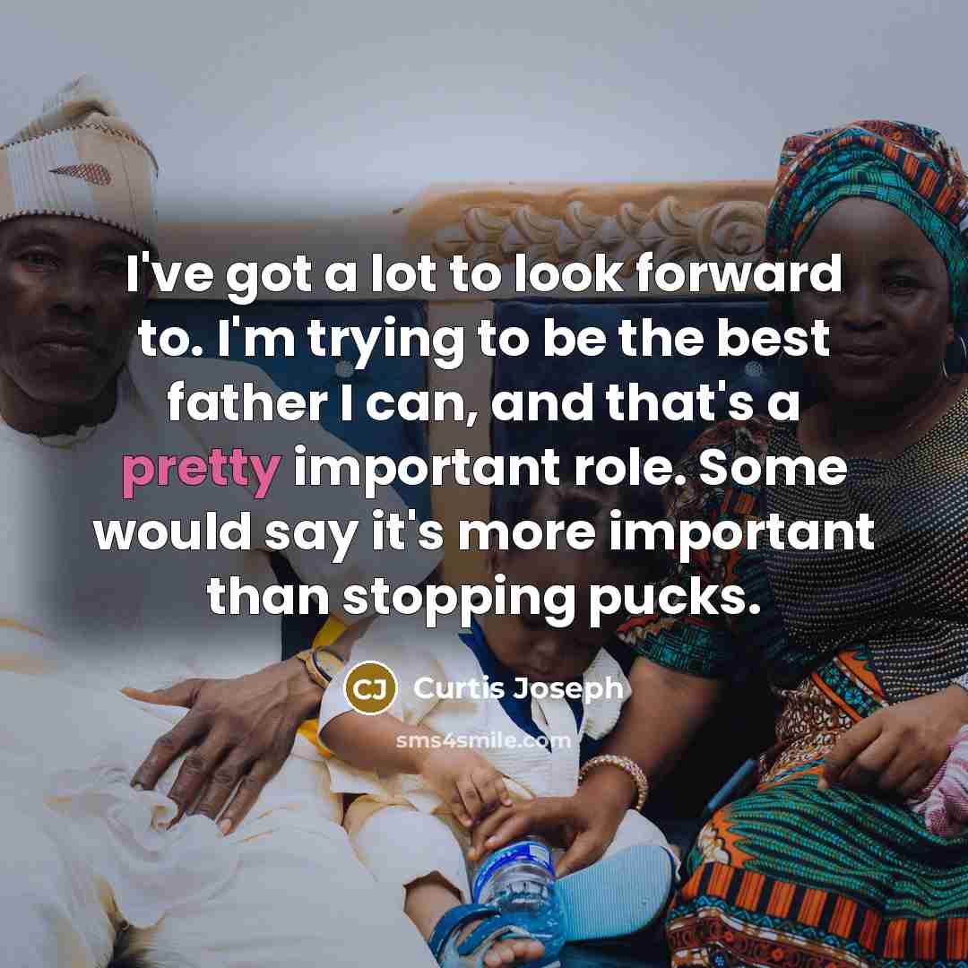 “I've got a lot to look forward to. I'm trying…” quote by Curtis Joseph