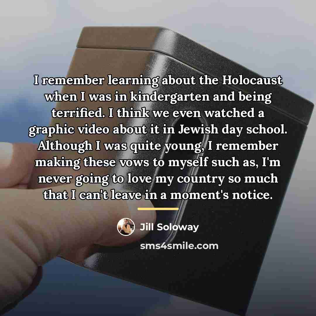 “I remember learning about the Holocaust when I was in…” quote by Jill Soloway