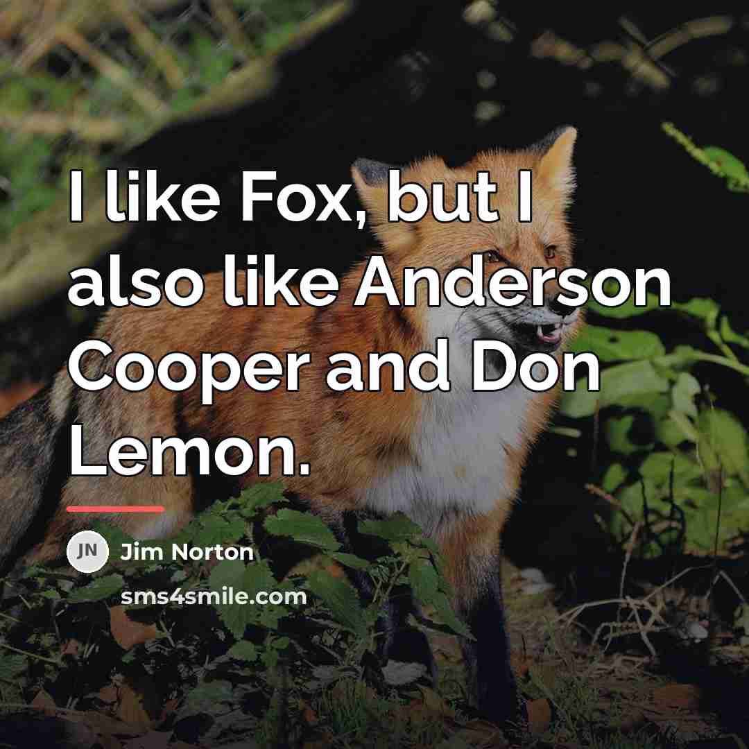 “I like Fox, but I also like Anderson Cooper and…” quote by Jim Norton