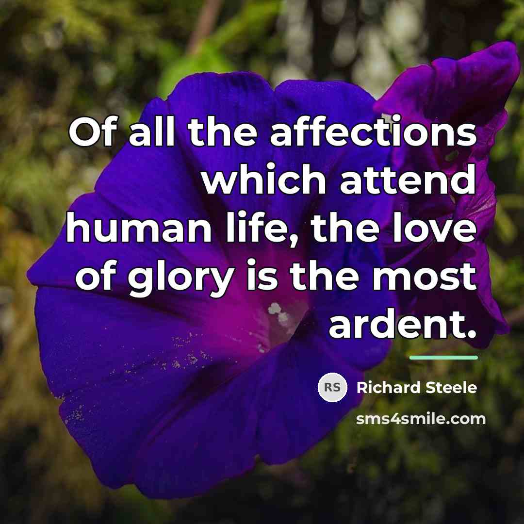 “Of all the affections which attend human life, the love…” quote by Richard Steele