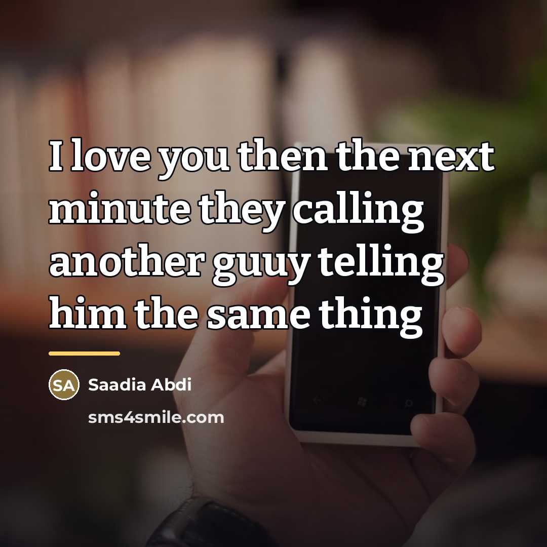 “I love you then the next minute they calling another…” quote by Saadia Abdi