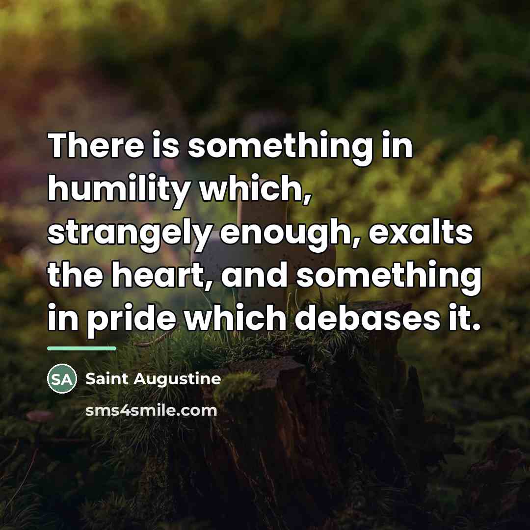 “There is something in humility which, strangely enough, exalts the…” quote by Saint Augustine
