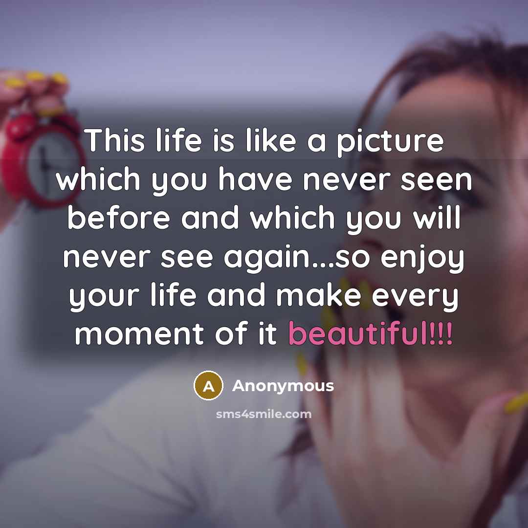 “This life is like a picture which you have never…” quote by Anonymous