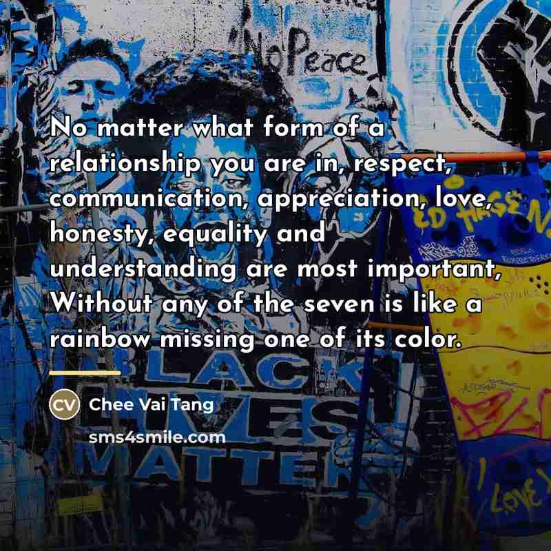 “No matter what form of a relationship you are in,…” quote by Chee Vai Tang