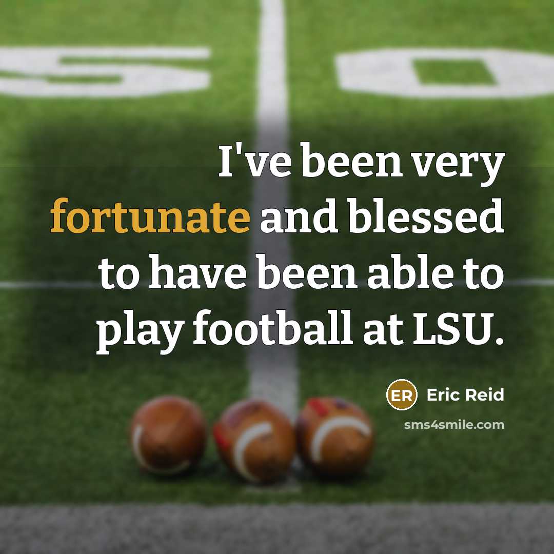 “I've been very fortunate and blessed to have been able…” quote by Eric Reid