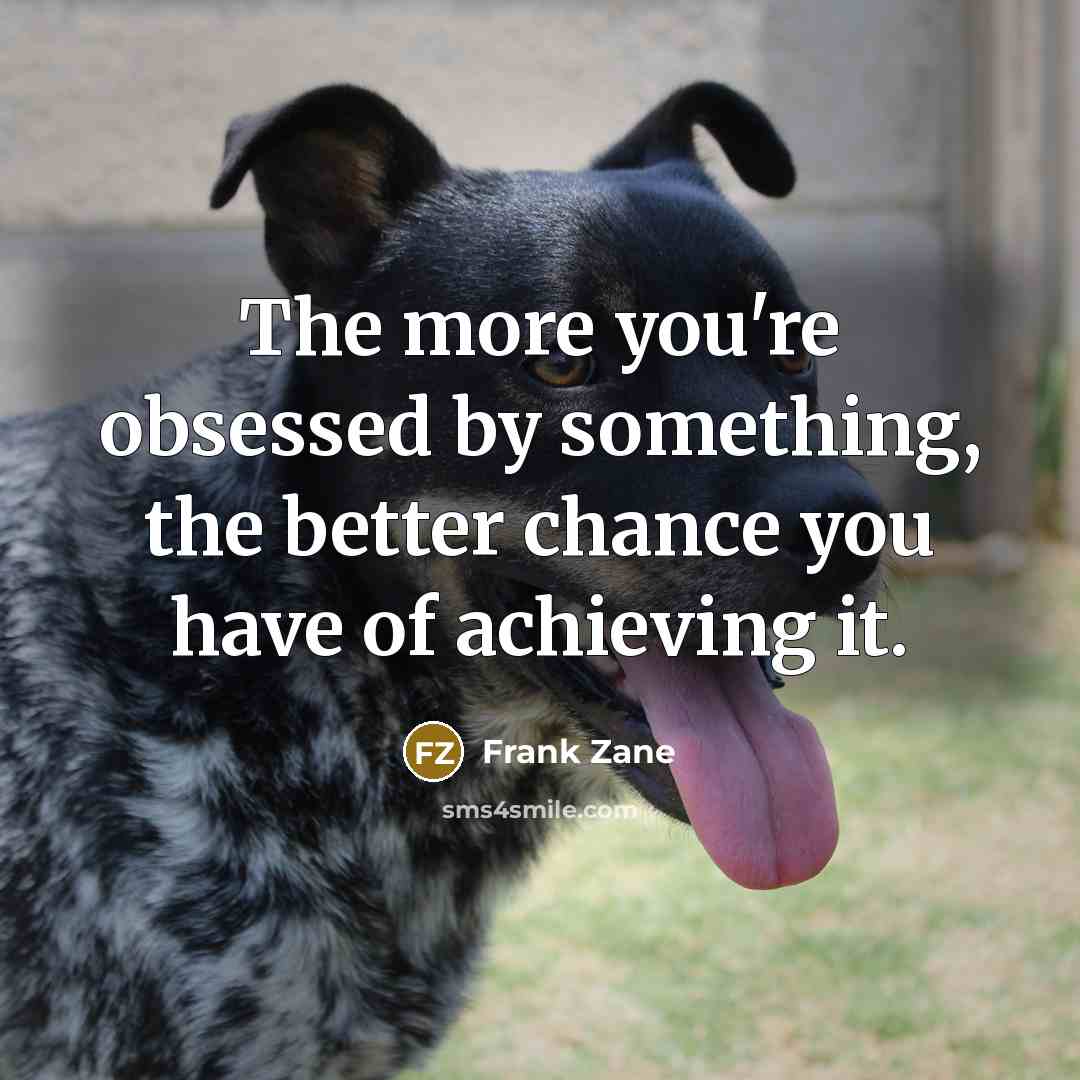 “The more you're obsessed by something, the better chance you…” quote by Frank Zane