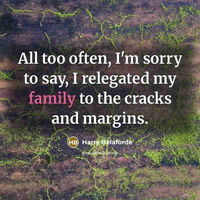 “All too often, I'm sorry to say, I relegated my…” quote by Harry Belafonte