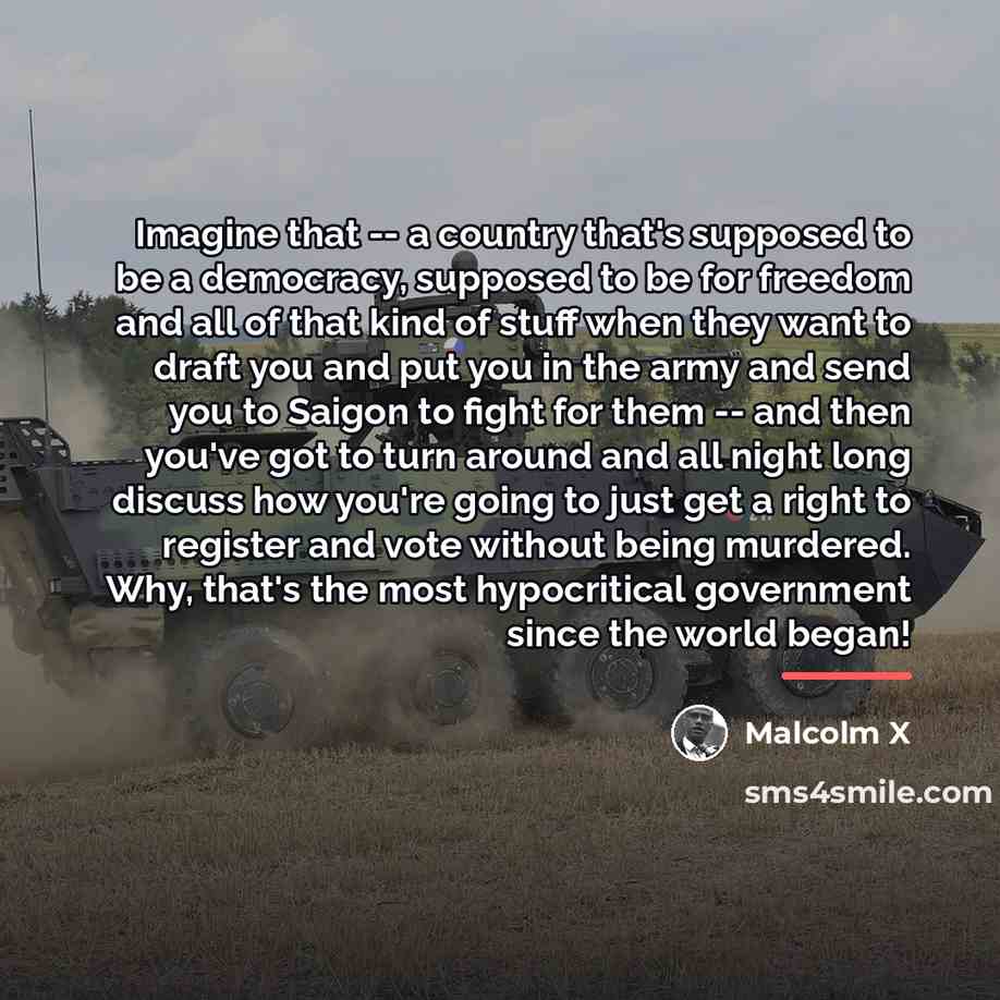 “Imagine that -- a country that's supposed to be a…” quote by Malcolm X