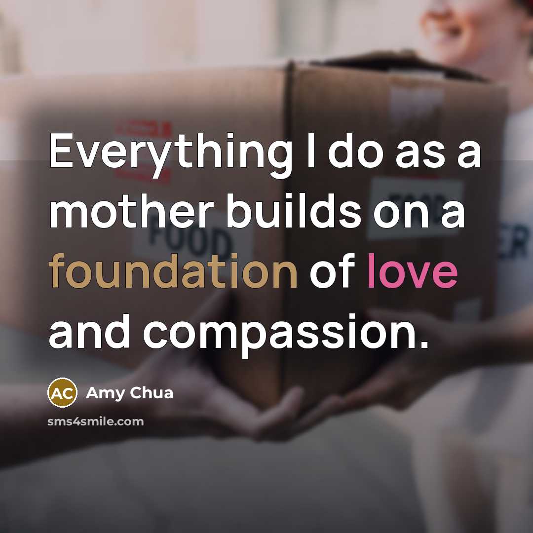“Everything I do as a mother builds on a foundation…” quote by Amy Chua