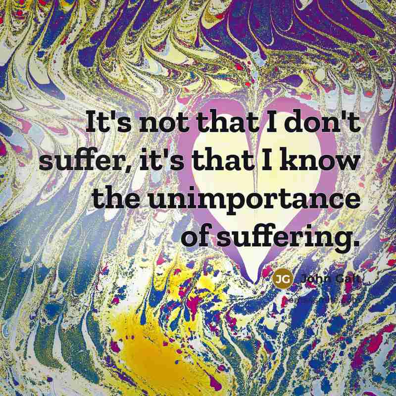“It's not that I don't suffer, it's that I know…” quote by John Galt