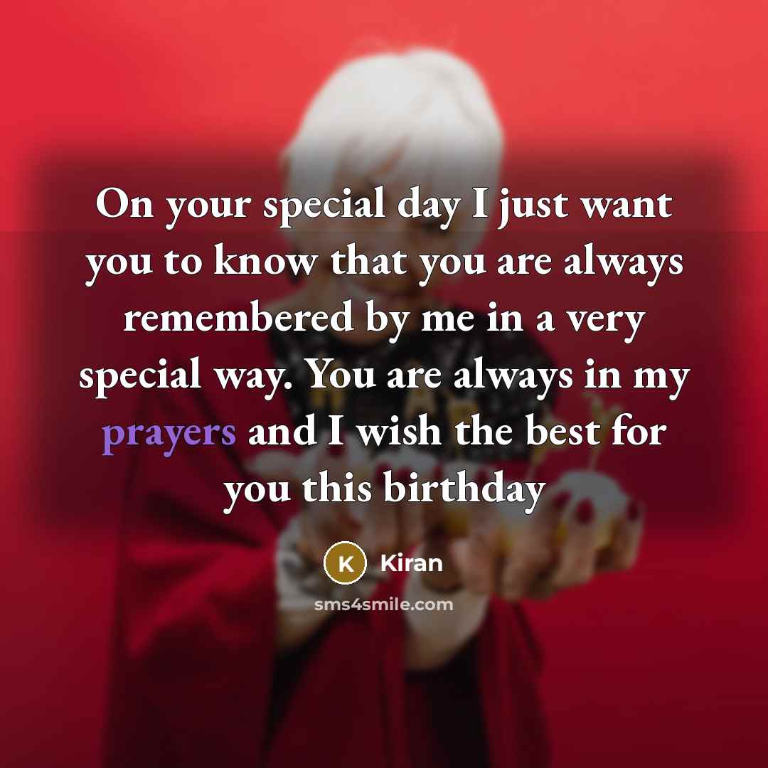 “On your special day I just want you to know…” quote by Kiran