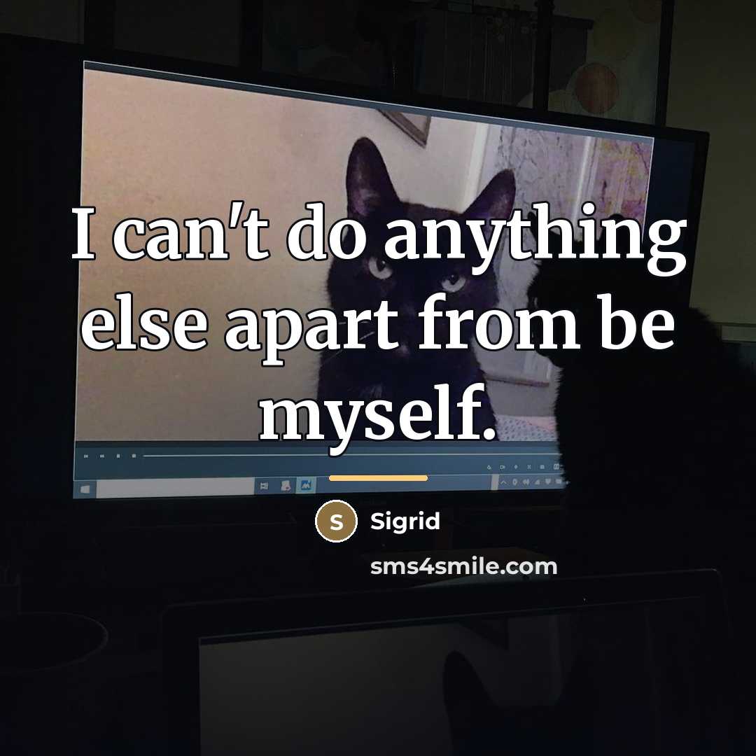 “I can't do anything else apart from be myself.…” quote by Sigrid