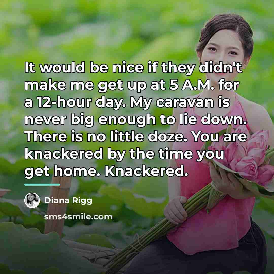 “It would be nice if they didn't make me get…” quote by Diana Rigg