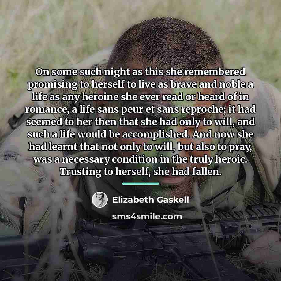 “On some such night as this she remembered promising to…” quote by Elizabeth Gaskell