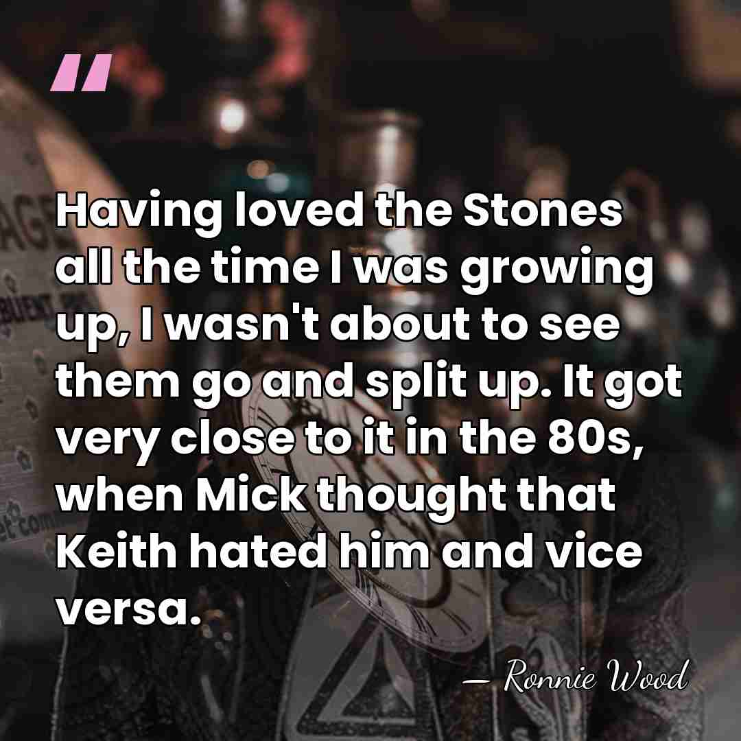 Having loved the Stones all the time I was growing up, I&hellip; - Ronnie Wood