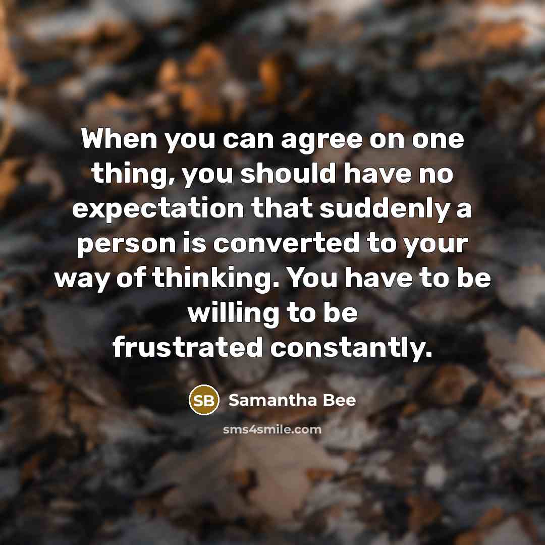 “When you can agree on one thing, you should have…” quote by Samantha Bee