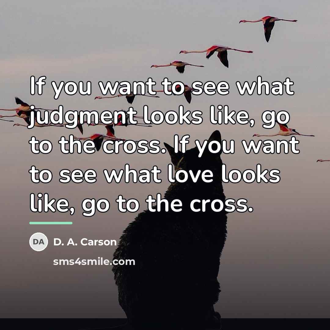 “If you want to see what judgment looks like, go…” quote by D. A. Carson