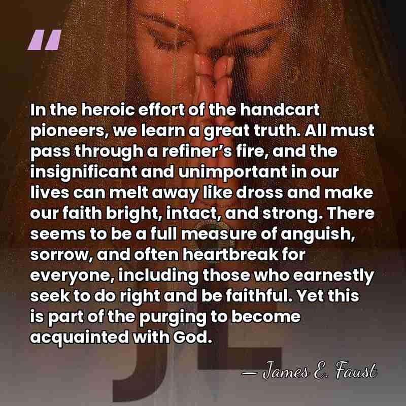 In the heroic effort of the handcart pioneers, we learn a great&hellip; - James E. Faust