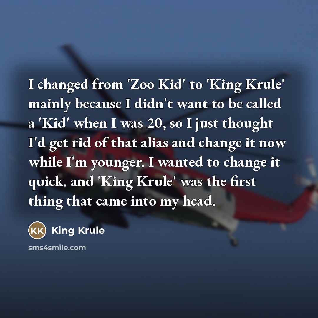 “I changed from 'Zoo Kid' to 'King Krule' mainly because…” quote by King Krule