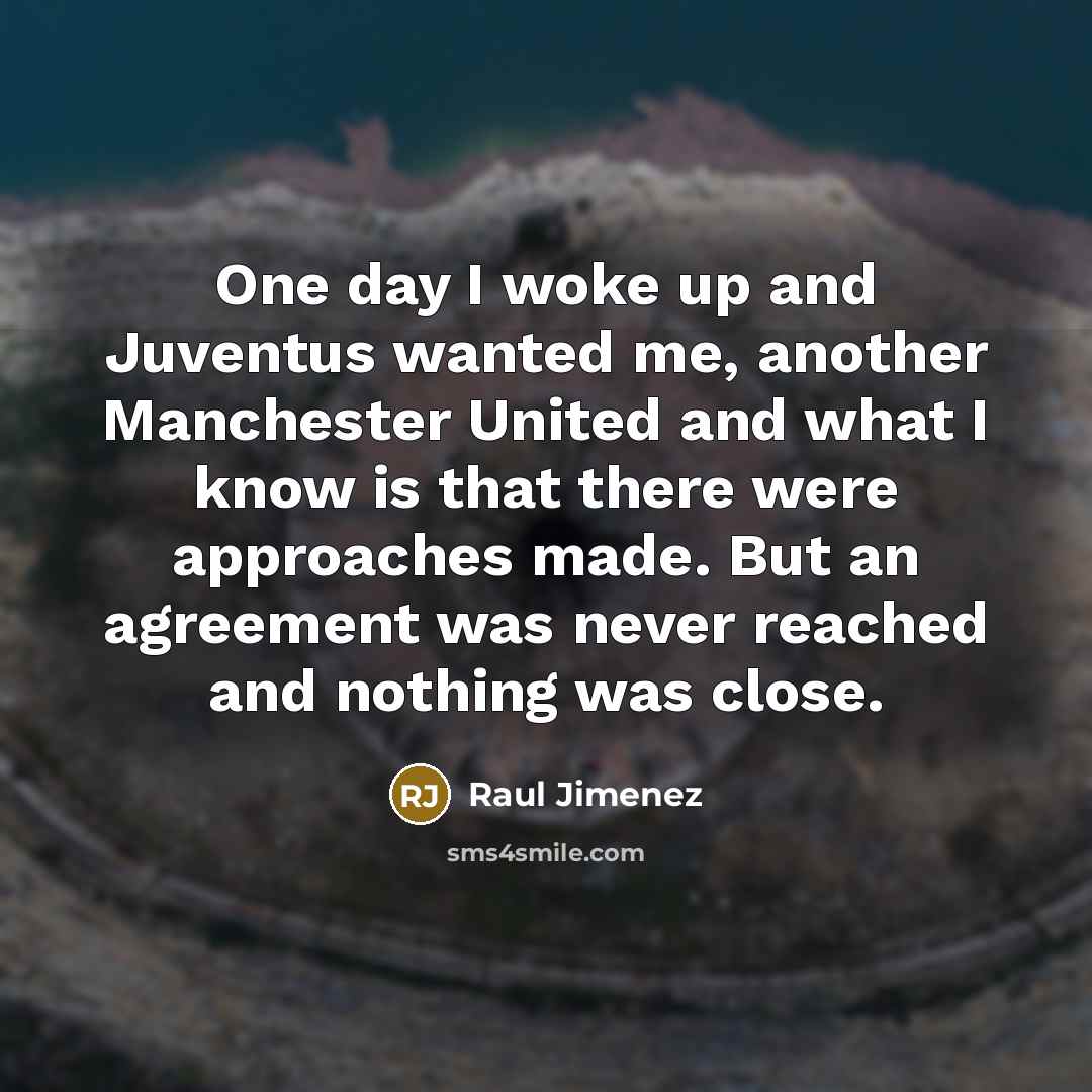 “One day I woke up and Juventus wanted me, another…” quote by Raul Jimenez