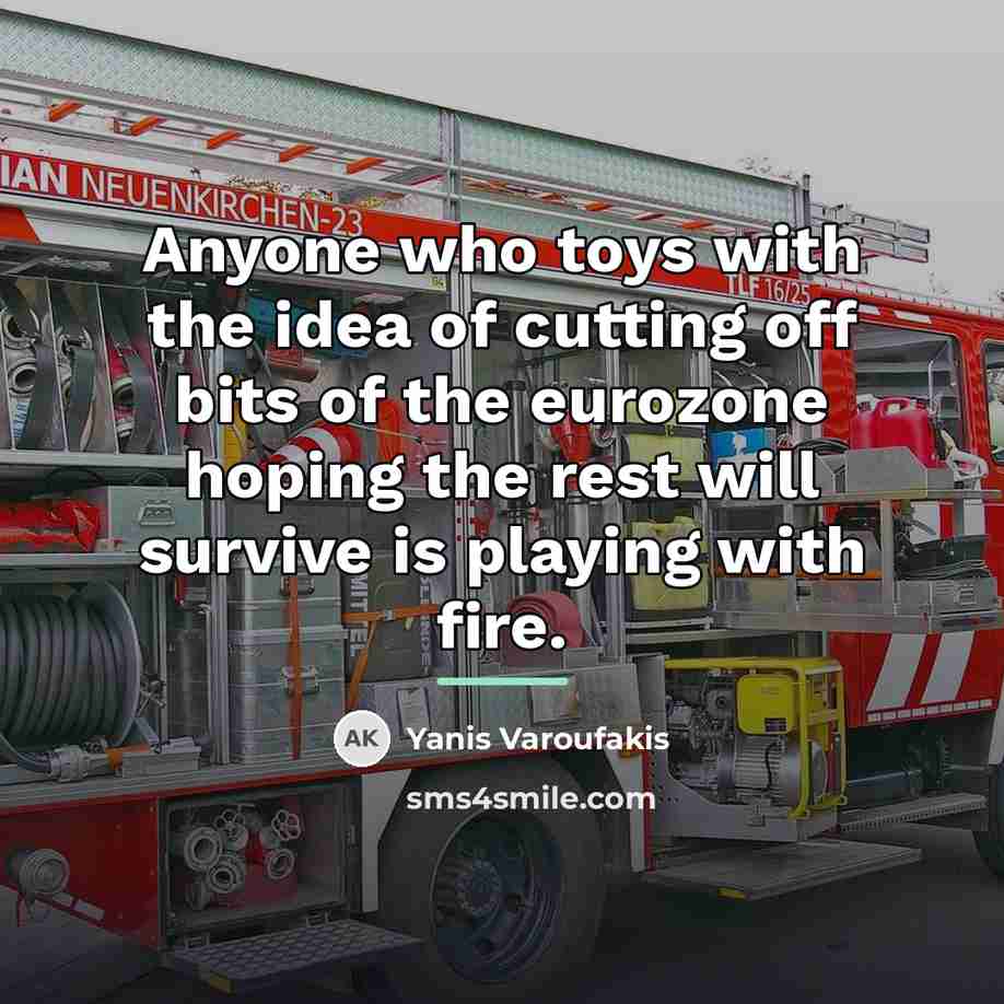 “Anyone who toys with the idea of cutting off bits…” quote by Yanis Varoufakis