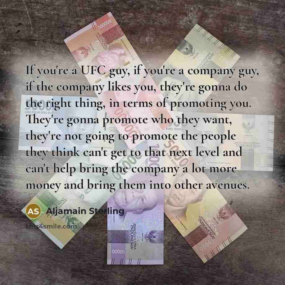 “If you're a UFC guy, if you're a company guy,…” quote by Aljamain Sterling