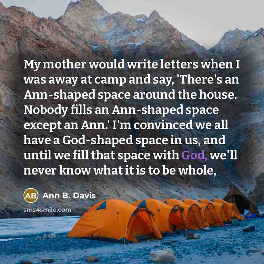 “My mother would write letters when I was away at…” quote by Ann B. Davis