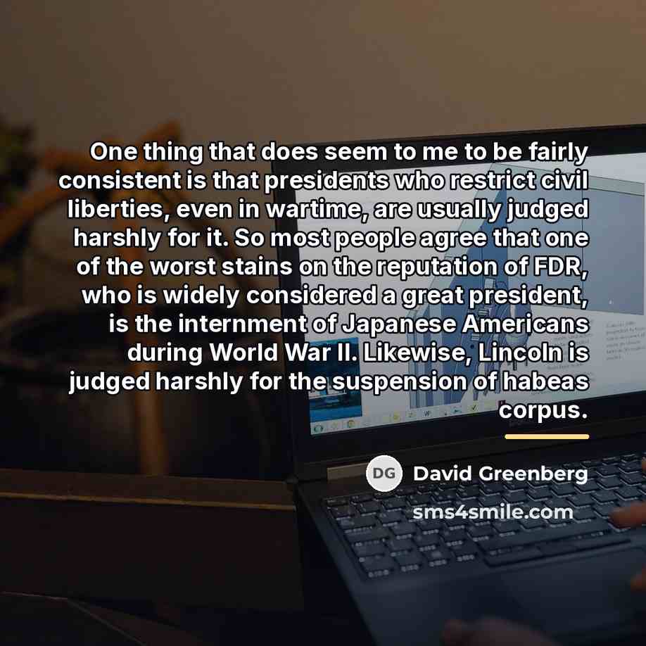 “One thing that does seem to me to be fairly…” quote by David Greenberg