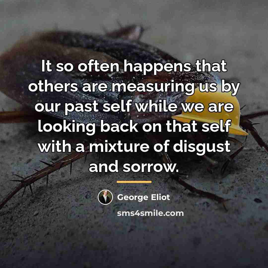 “It so often happens that others are measuring us by…” quote by George Eliot