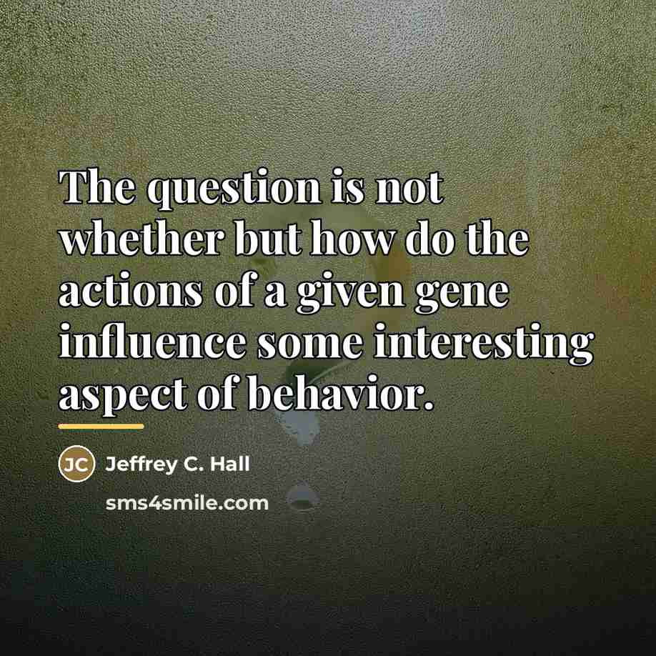 “The question is not whether but how do the actions…” quote by Jeffrey C. Hall