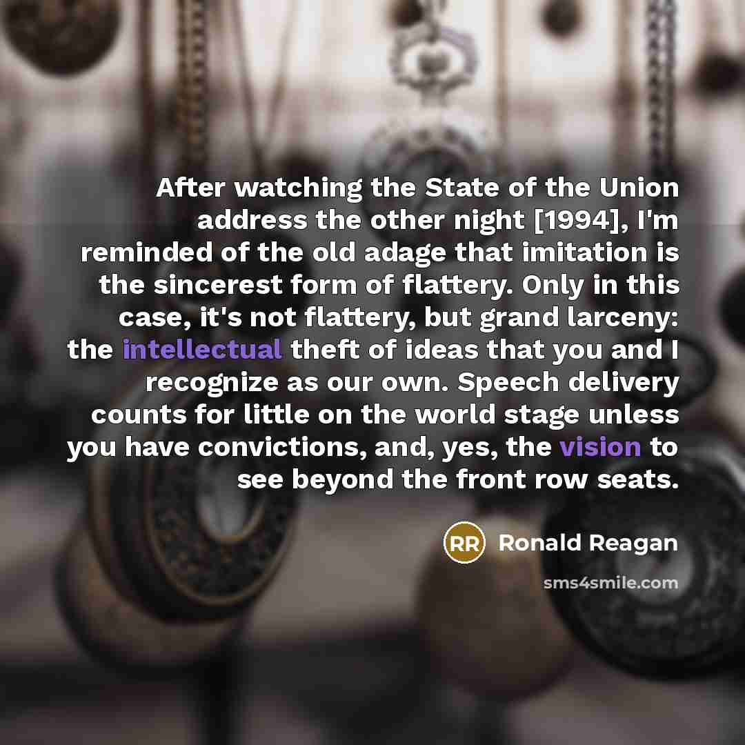 “After watching the State of the Union address the other…” quote by Ronald Reagan