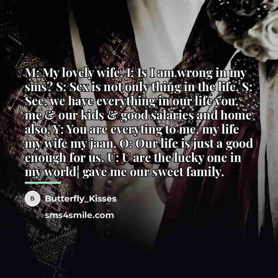 “M: My lovely wife. I: Is I am wrong in…” quote by Butterfly_Kisses