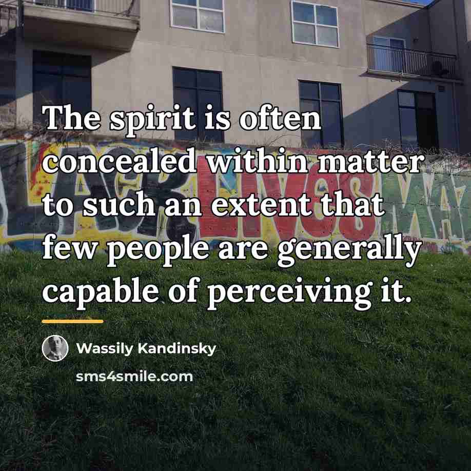 “The spirit is often concealed within matter to such an…” quote by Wassily Kandinsky