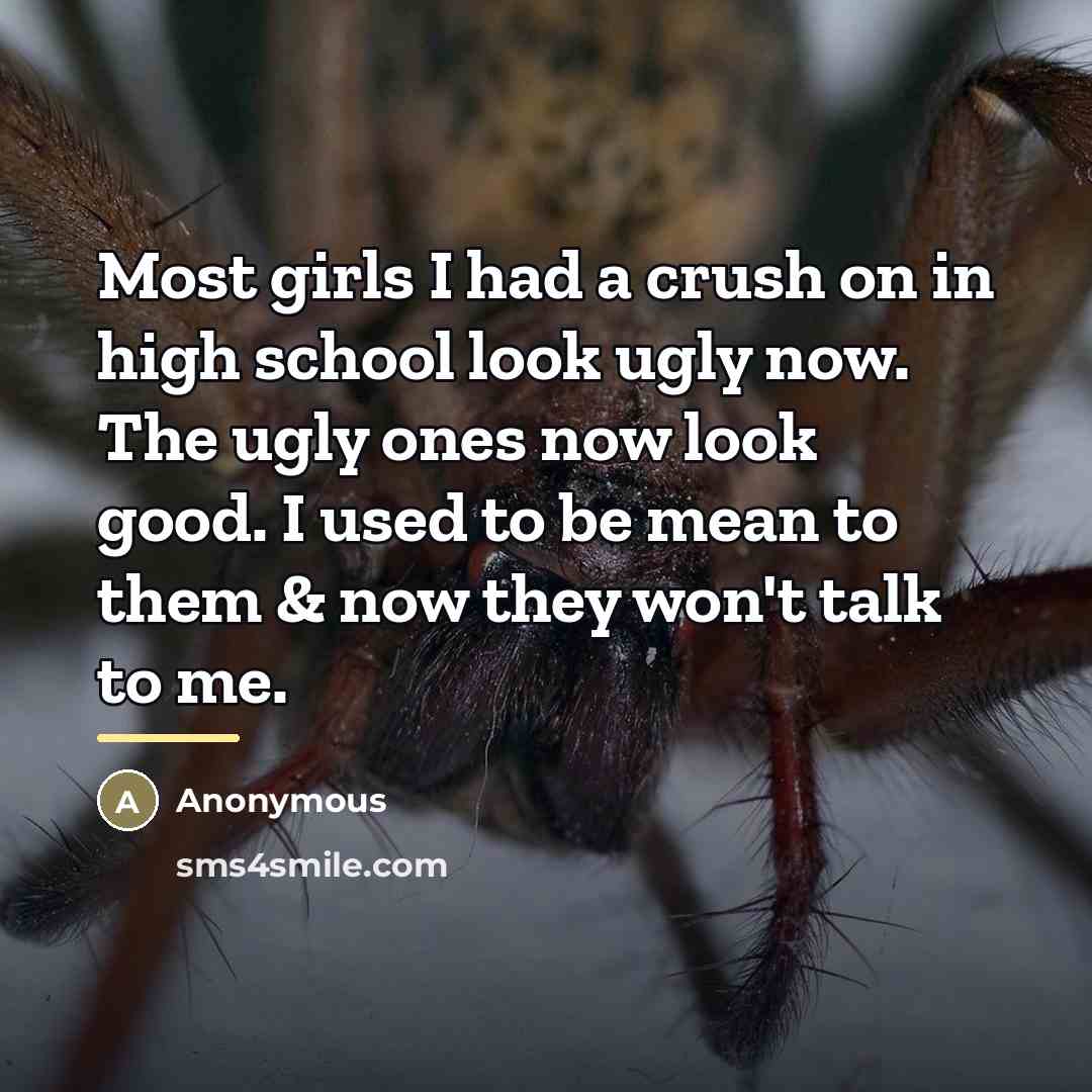 “Most girls I had a crush on in high school…” quote by Anonymous