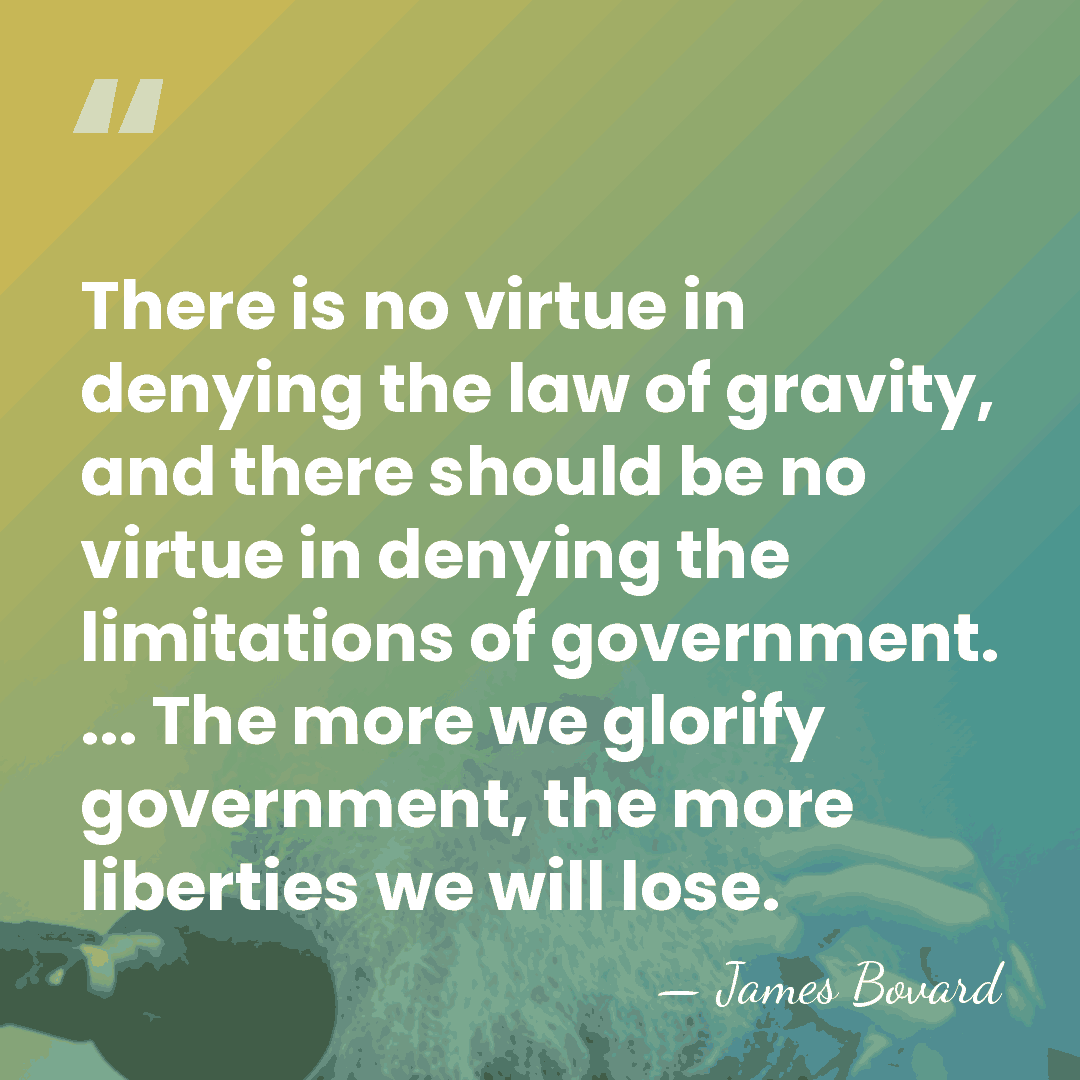 There is no virtue in denying the law of gravity, and there&hellip; - James Bovard
