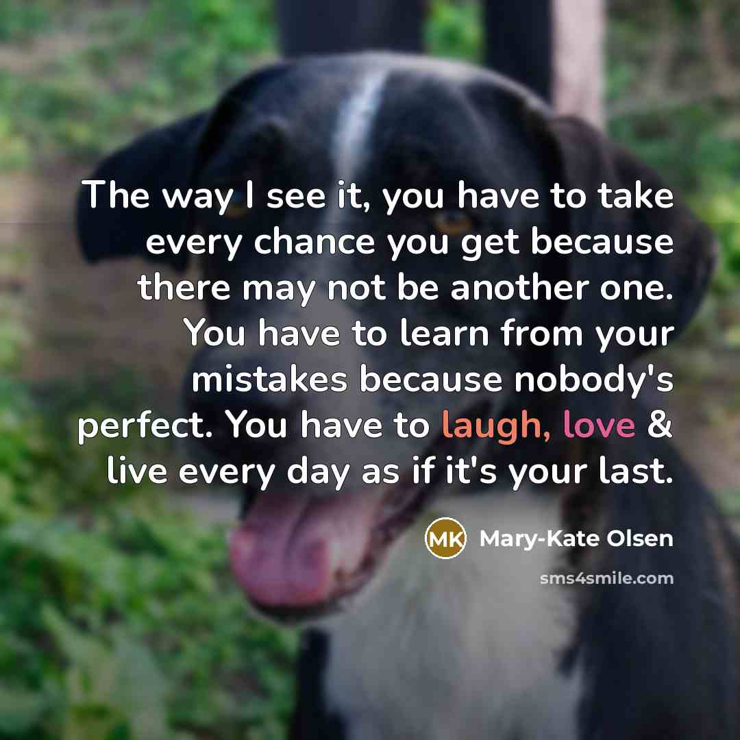 “The way I see it, you have to take every…” quote by Mary-Kate Olsen