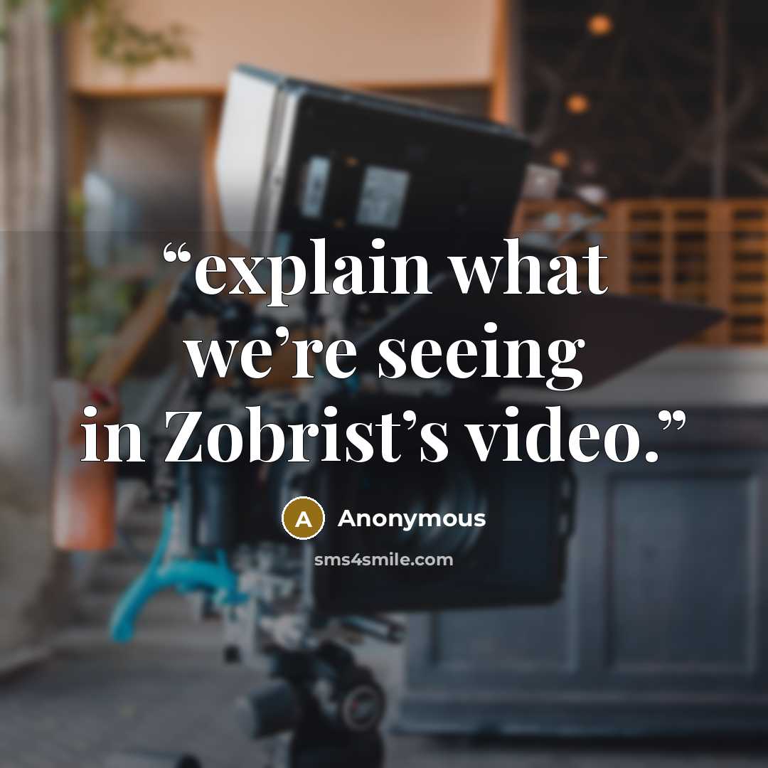 “explain what we’re seeing in Zobrist’s video.” quote by Anonymous