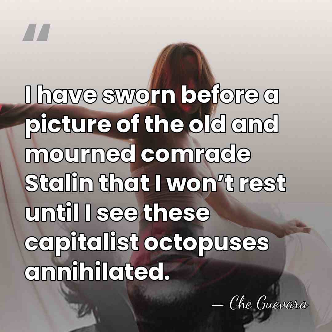 I have sworn before a picture of the old and mourned comrade&hellip; - Che Guevara