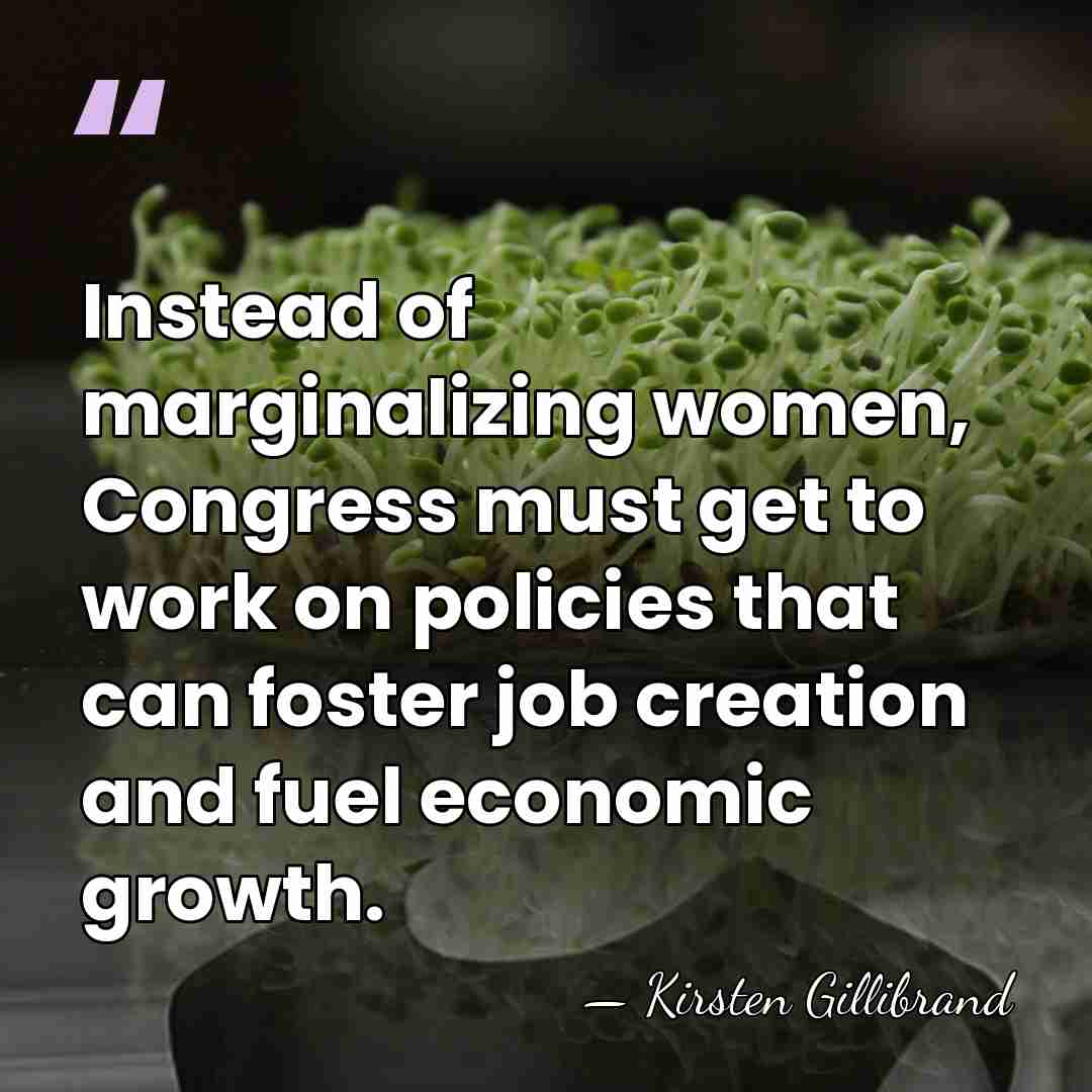 Instead of marginalizing women, Congress must get to work on policies that&hellip; - Kirsten Gillibrand